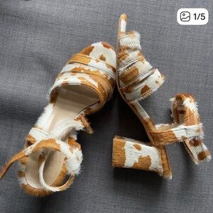 ISO ! Maryam Nassir Zadeh Cow Print Heel 8,8.5 or 38.5,39